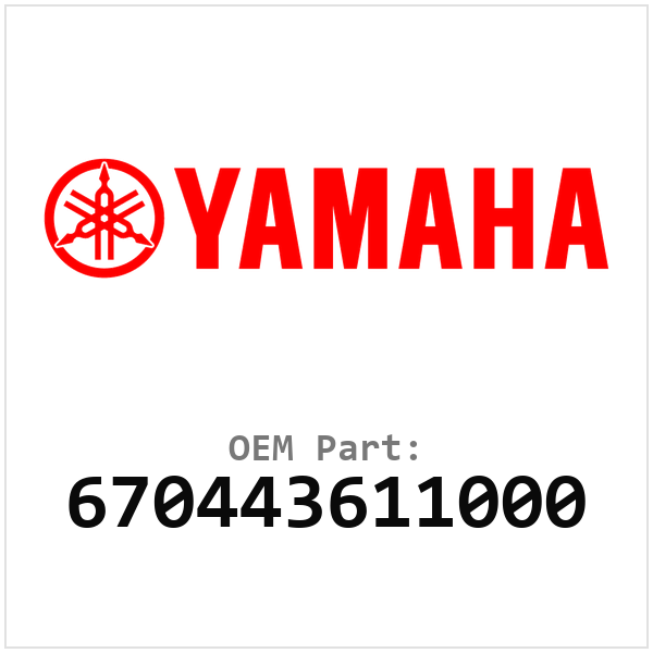 Yamaha OEM 670443611000