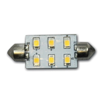 Hollex LED festoon 10-30V 1,1W warm wit 6 LEDS 42mm (0100.622)
