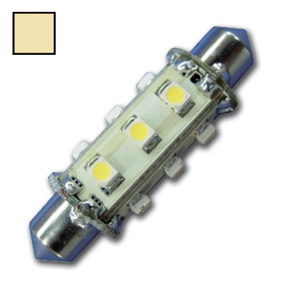 Hollex LED festoon 10-30V 0,9W warm wit 12 LEDS 42mm (0100.624)