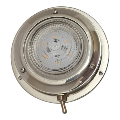 Hollex plafonnière opbouw rvs304 12V 110mm warm wit LED (010157)