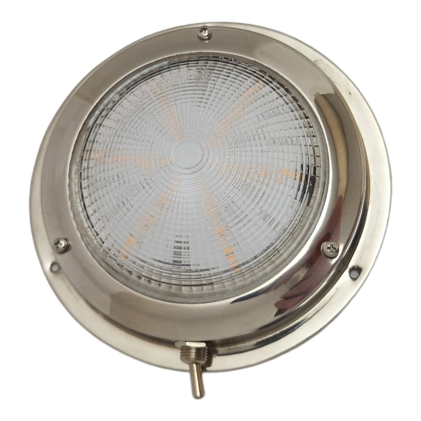 Hollex plafonnière opbouw rvs304 12V 140mm ww LED (010158)