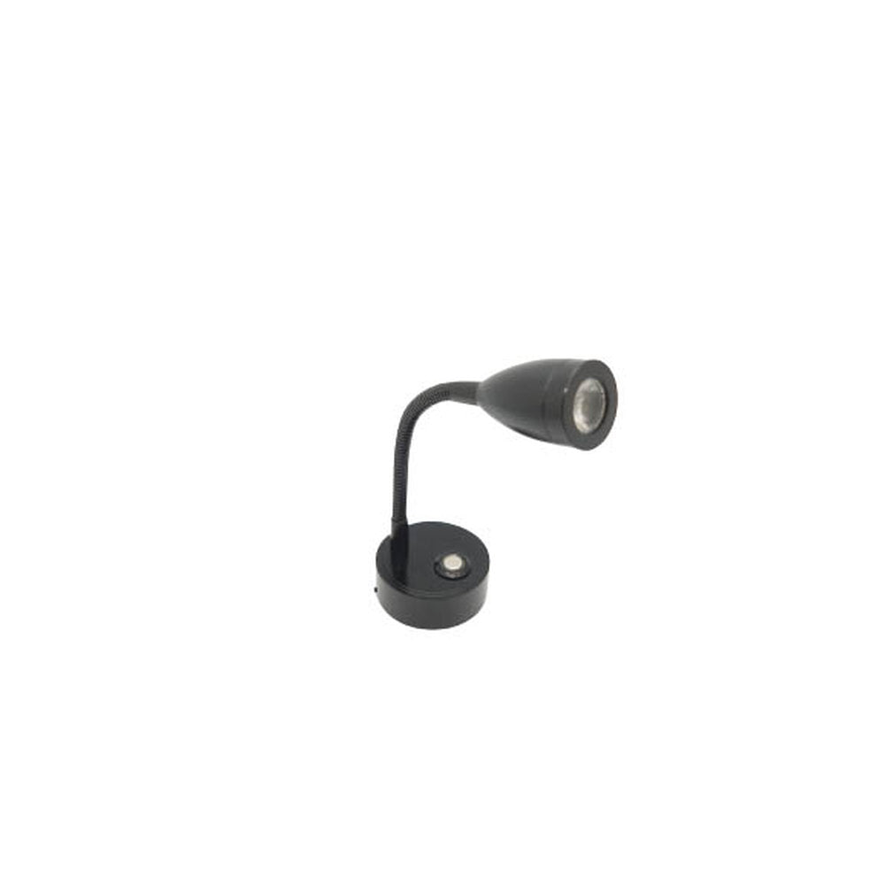 Hollex LED leeslamp Miniflex zwart 12/24V 2W 160lm 3 kleuren dimbaar (010203)
