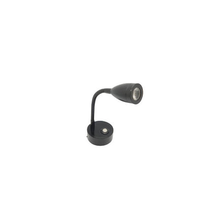 Hollex LED leeslamp Miniflex zwart 12/24V 2W 160lm 3 kleuren dimbaar (010203)