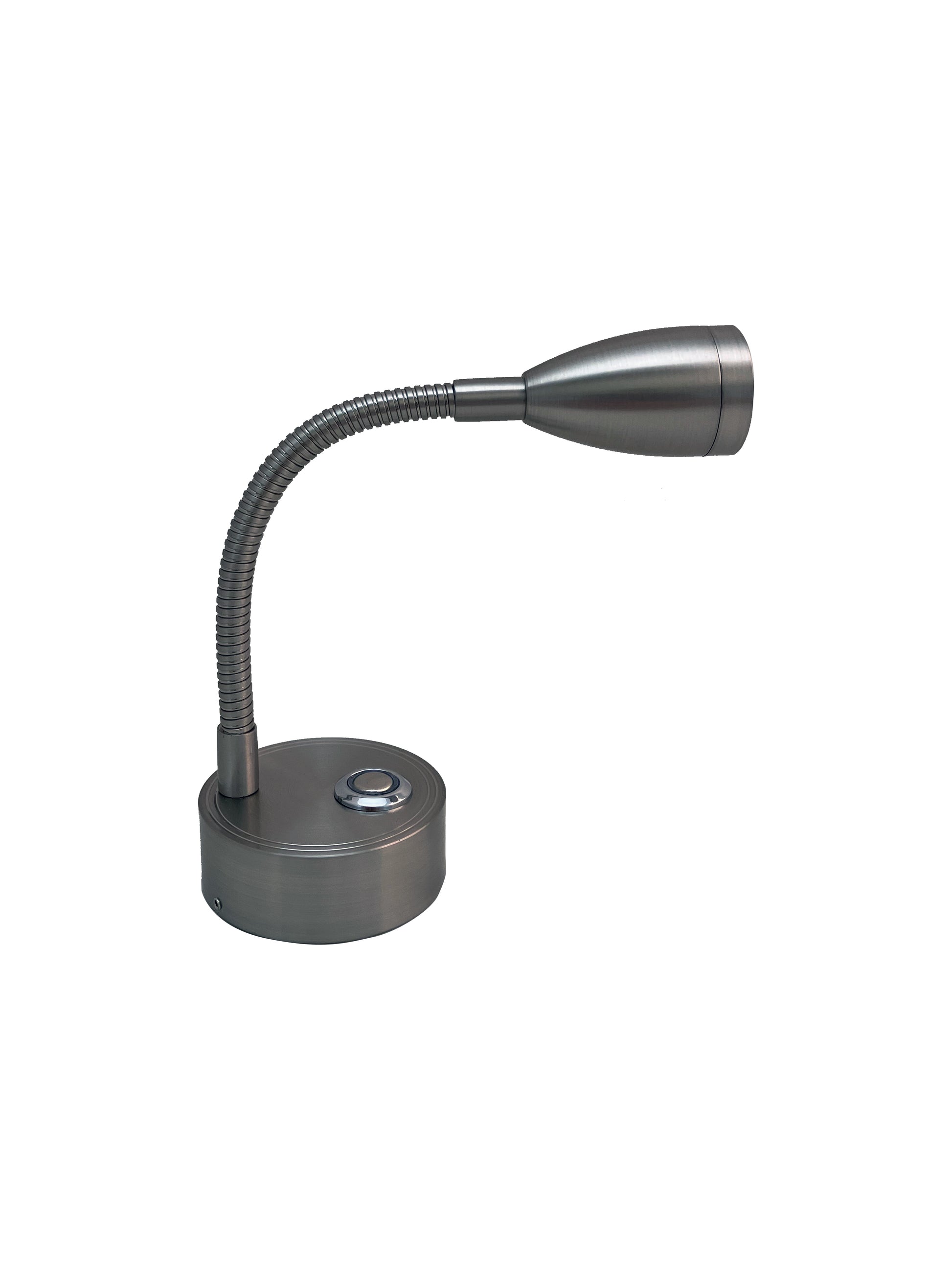 Hollex LED leeslamp Miniflex nikkel 12/24V 2W 160lm 3 kleuren dimbaar (010205)