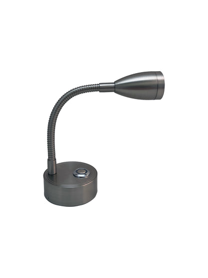 Hollex LED leeslamp Miniflex nikkel 12/24V 2W 160lm 3 kleuren dimbaar (010205)
