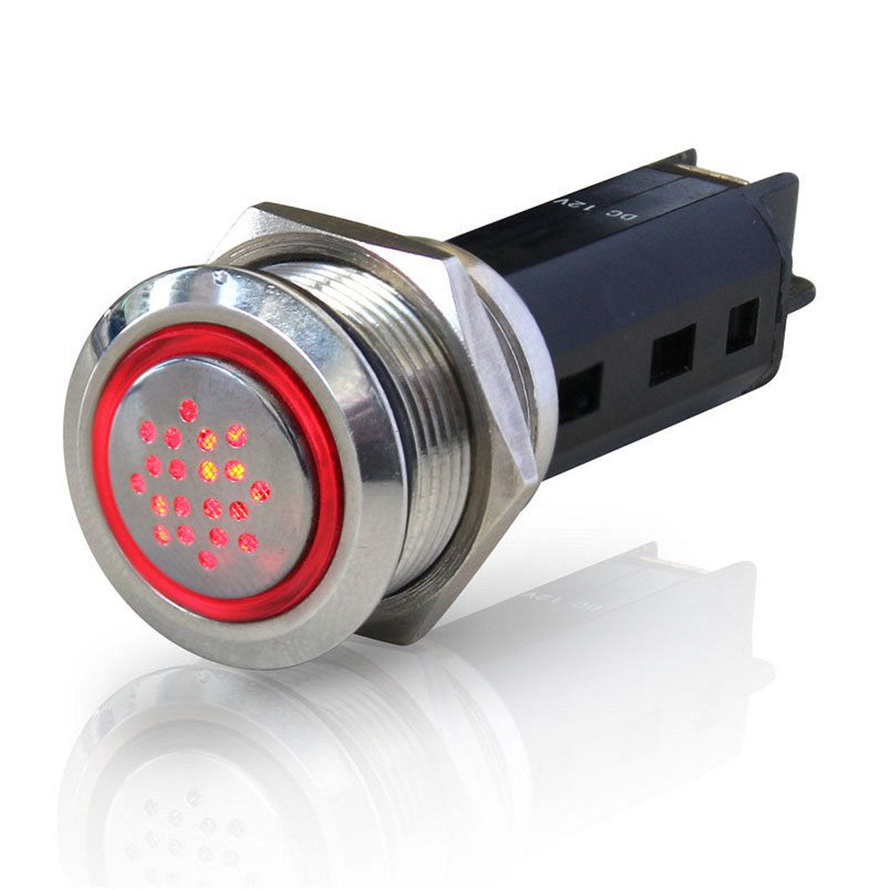 Hollex zoemer 12/24V LED rood (020273)