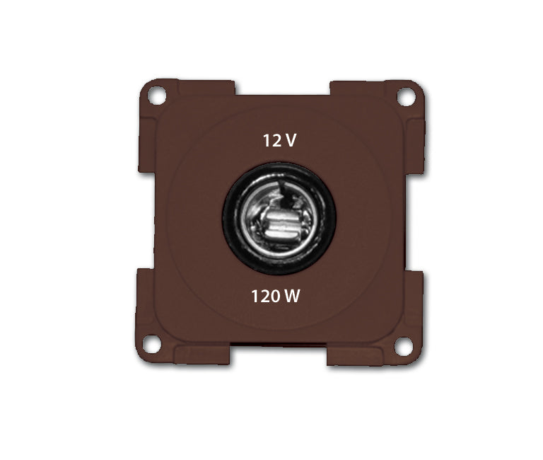 Inprojal Contactdoos 12V 2-polig 28mm ruw/bruin (10021-35BR)