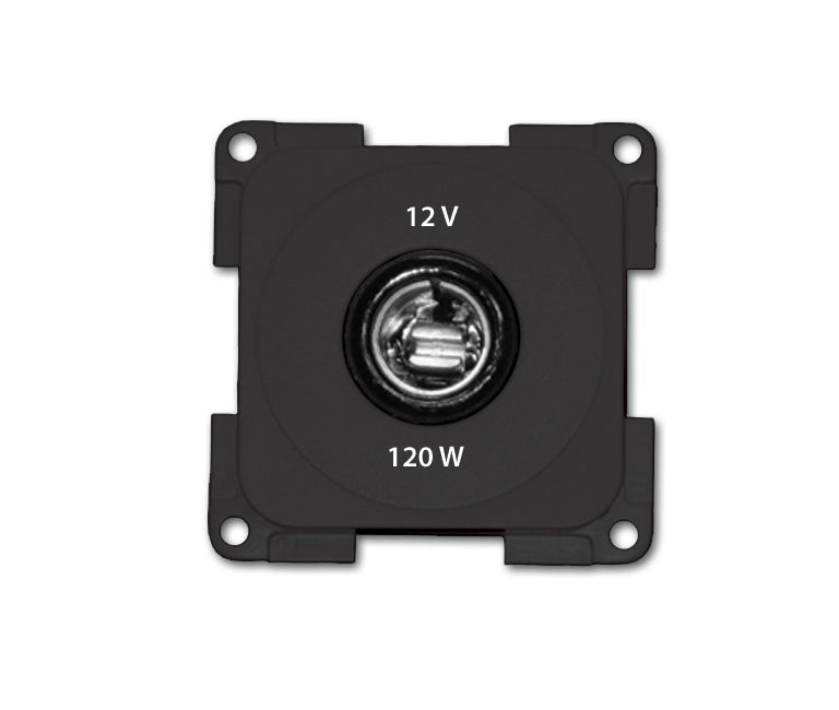 Inprojal Contactdoos 12V 2-polig 28mm ruw/zwart (10021-35SCH)