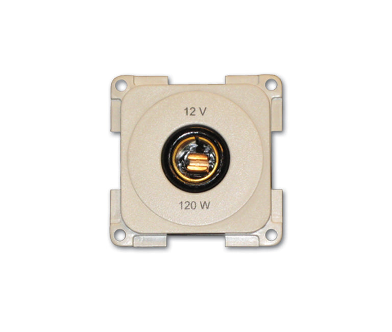 Inprojal Contactdoos 12V 2-polig 28mm ruw/wit (10021-35W)