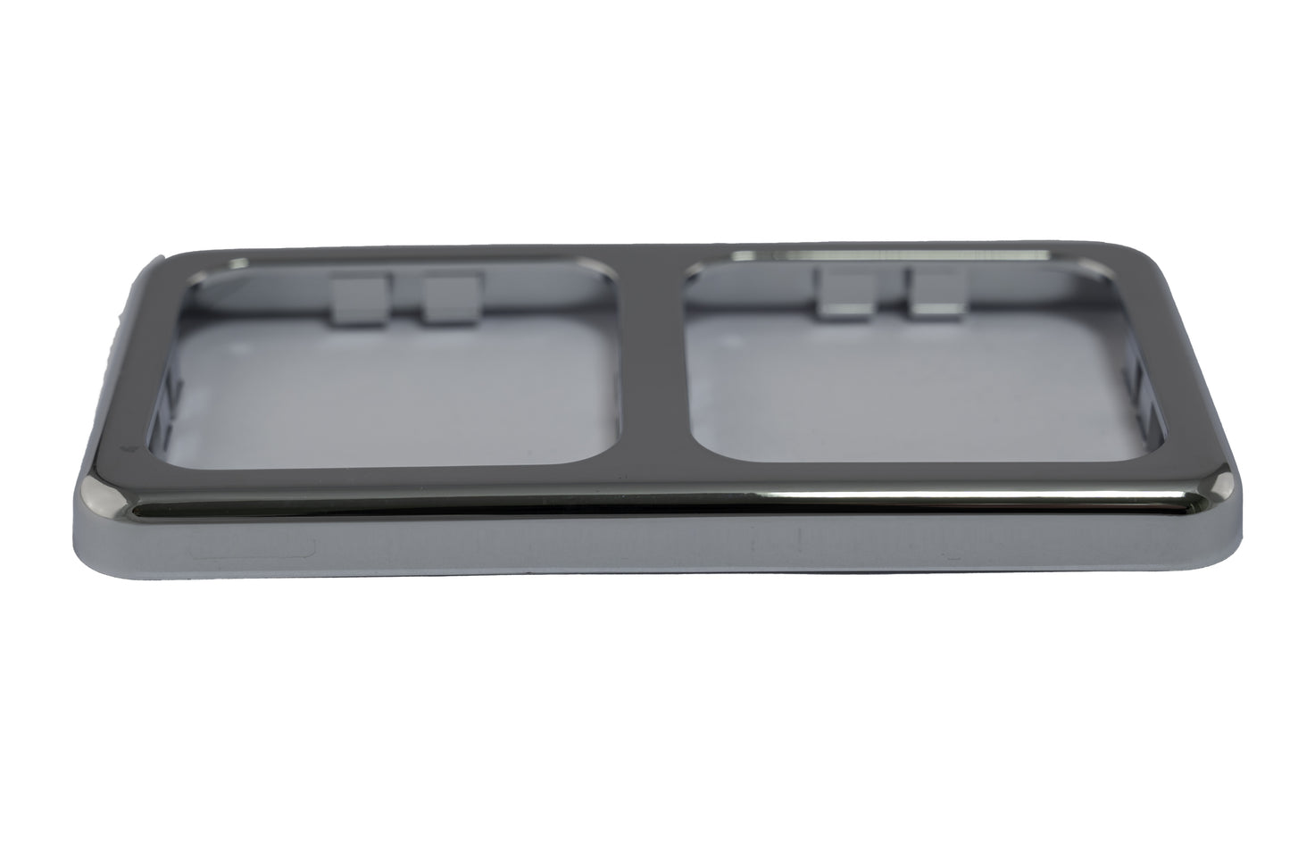 Inprojal afdekraam (2) 60x113mm glad/zilver hoogglans (10072GTHGAS)