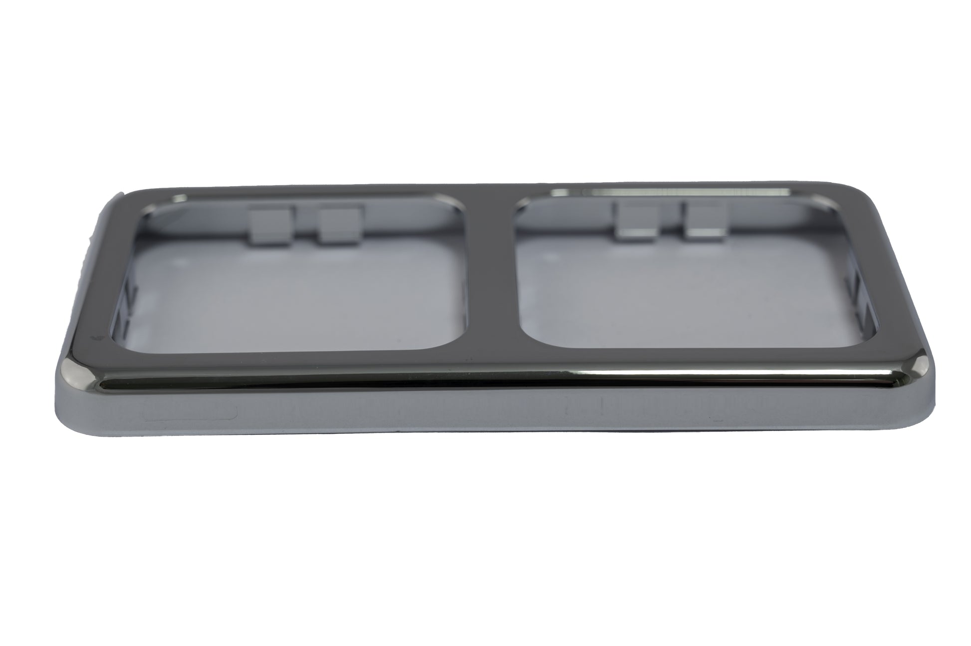 Inprojal afdekraam (2) 60x113mm glad/zilver hoogglans (10072GTHGAS)
