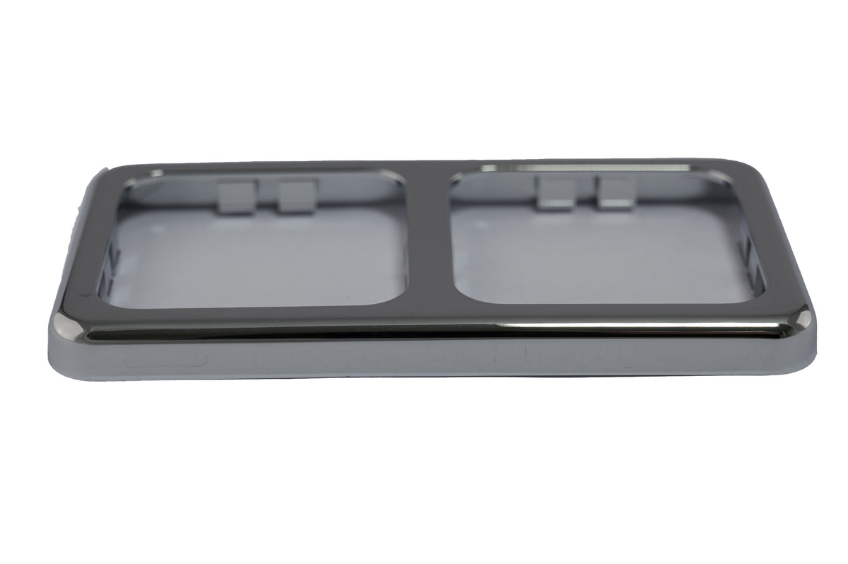 Inprojal afdekraam (2) 60x113mm glad/zilver hoogglans (10072GTHGAS)
