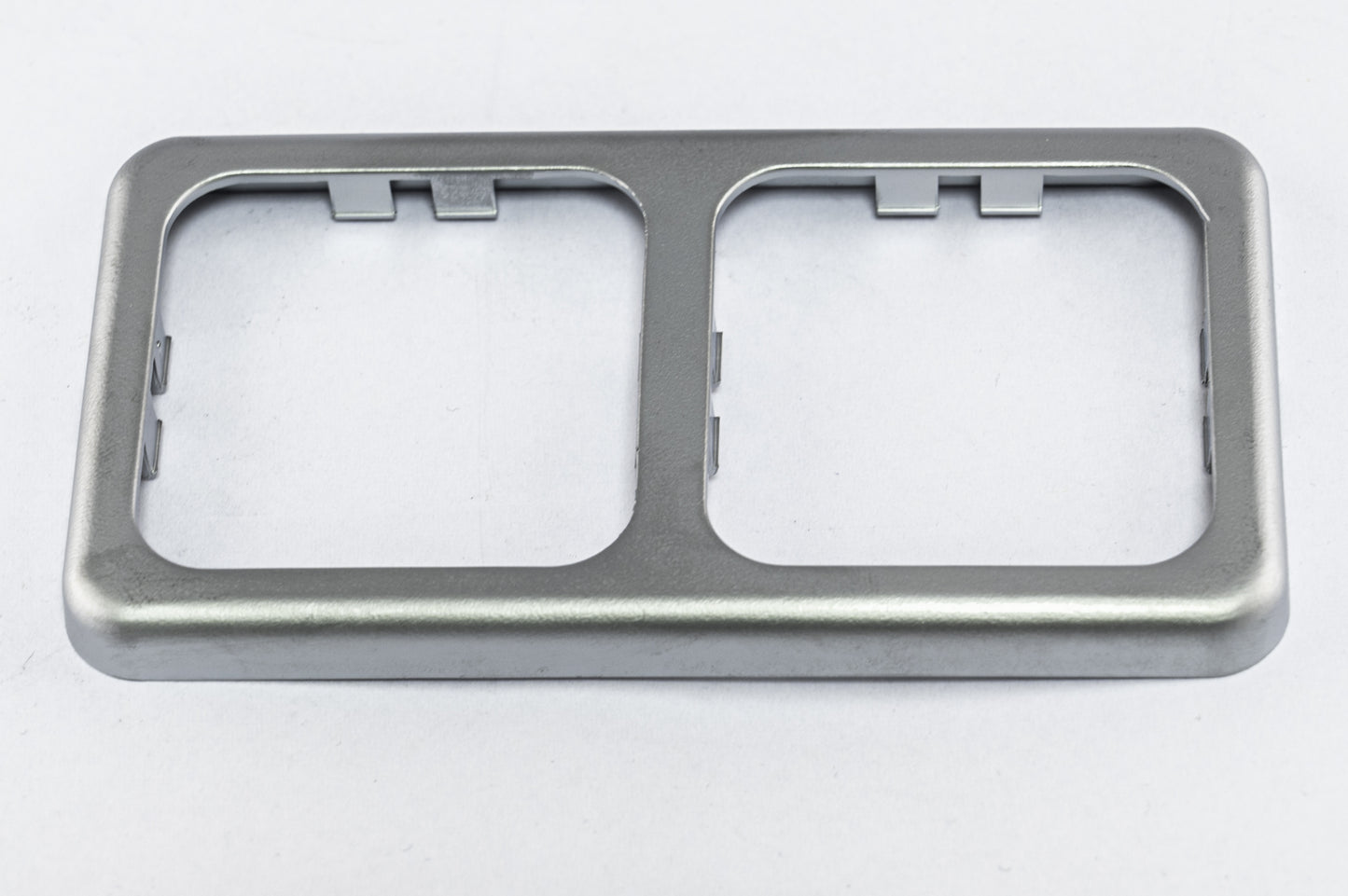 Inprojal afdekraam (2) 60x113mm ruw/zilver matglans (10072STMGAS)