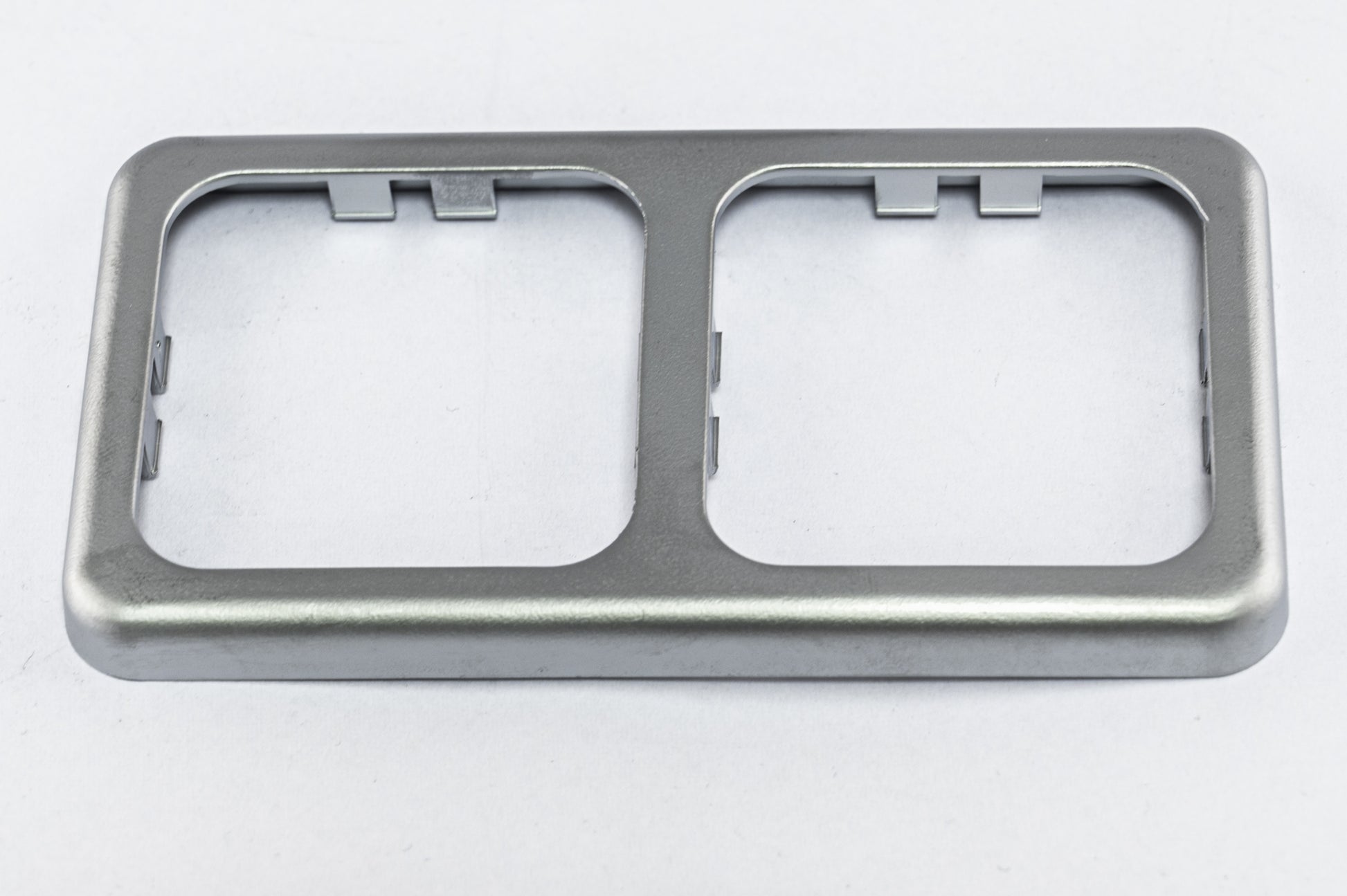 Inprojal afdekraam (2) 60x113mm ruw/zilver matglans (10072STMGAS)