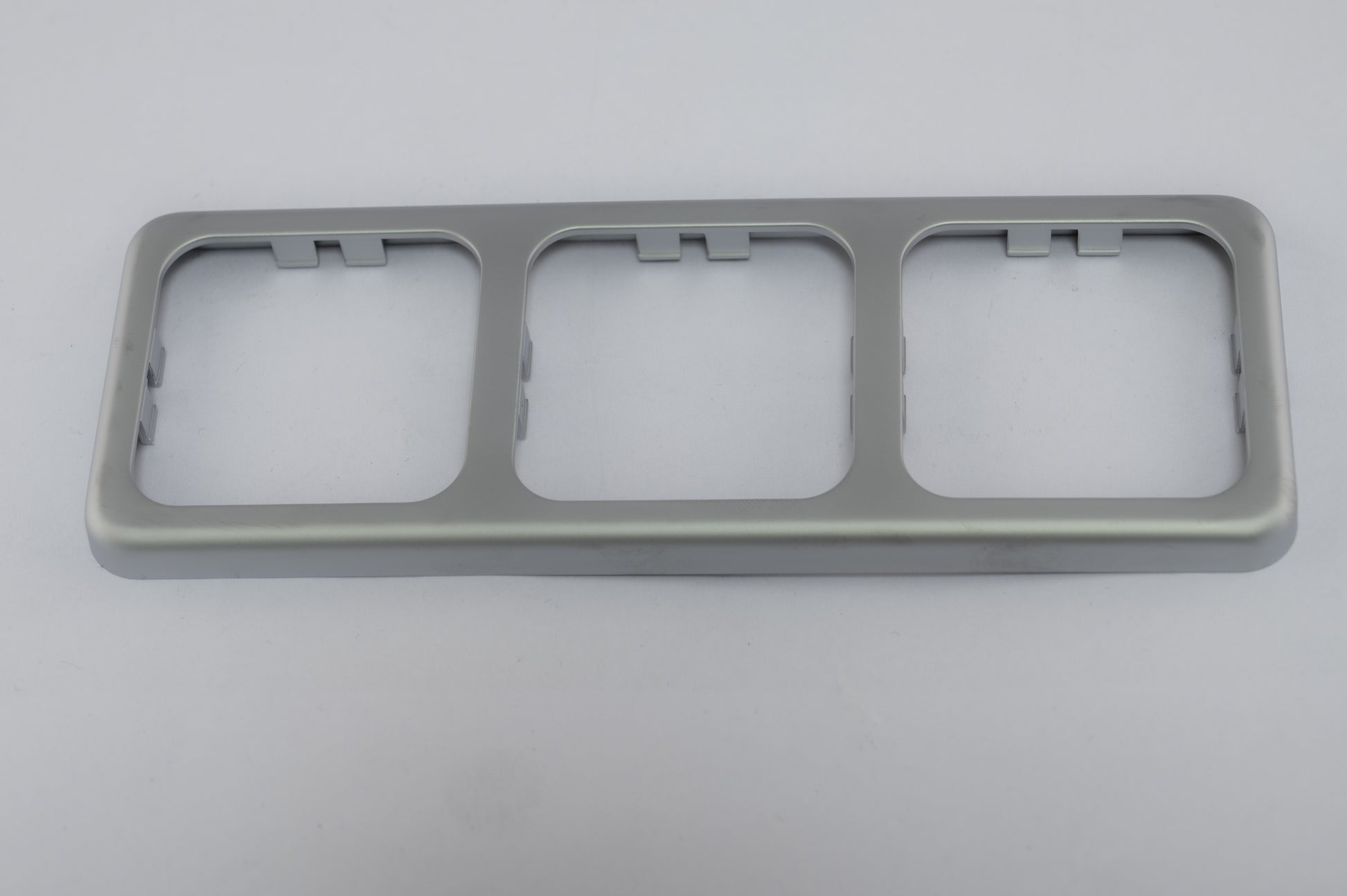 Inprojal afdekraam (3) 60x166mm glad/zilver matglans (10073GTMGAS)