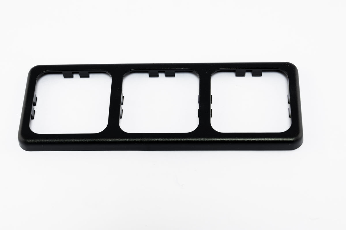 Inprojal afdekraam (3) 60x166mm ruw/zwart (10073SCH)