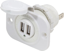 Blue Sea Systems 12/24VDC dual USB lader 5V 2.1A socket wit (1016200-BSS)