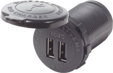 Blue Sea Systems 12/24VDC dual USB lader 48A socket (1045-BSS)