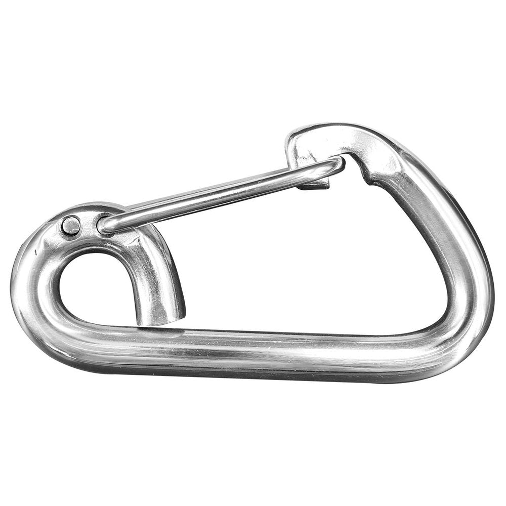 Hollex karabijnhaak asymmetrisch 10mm met oog rvs316 (115102658)
