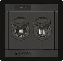Blue Sea Systems paneel 360 DC 12V stopcontact dubbele USB-oplader (vervangt 1478B-BSS) (1478-BSS)