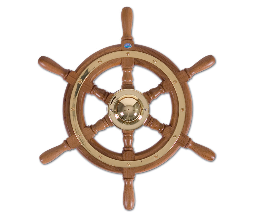 Stazo stuurwiel type 01 teak/messing 55cm (1505)