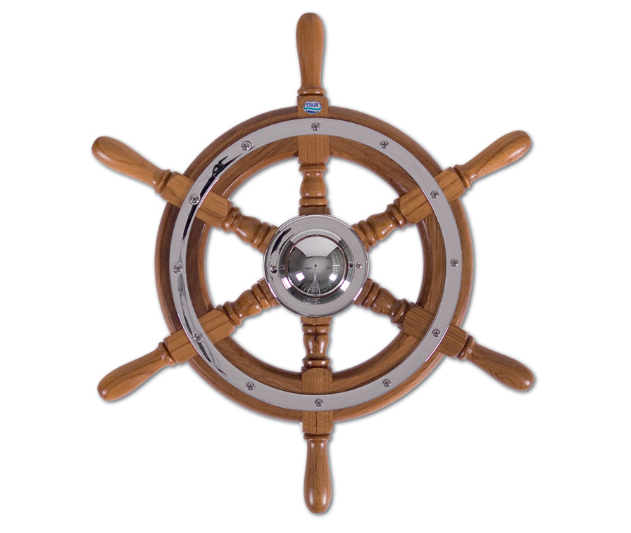 Stazo stuurwiel type 01 teak/chroom 35cm (1511)
