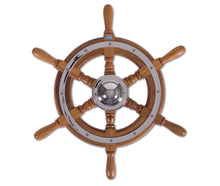 Stazo stuurwiel type 01 teak/chroom 40cm (1512)