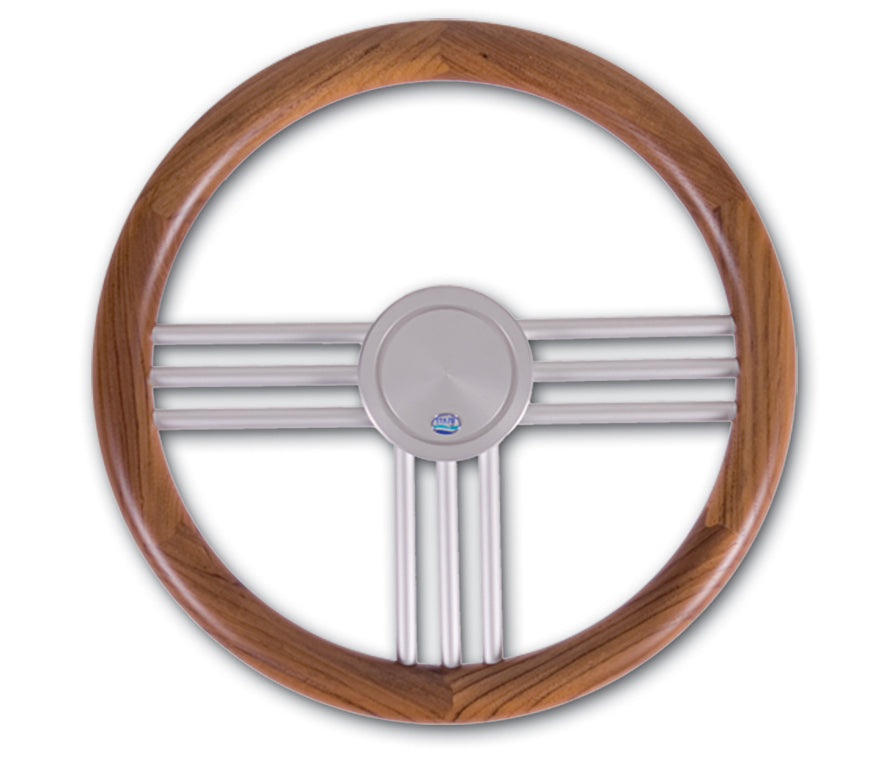 Stazo hoepelstuurwiel type 27 teak/aluminium 40cm (1547)