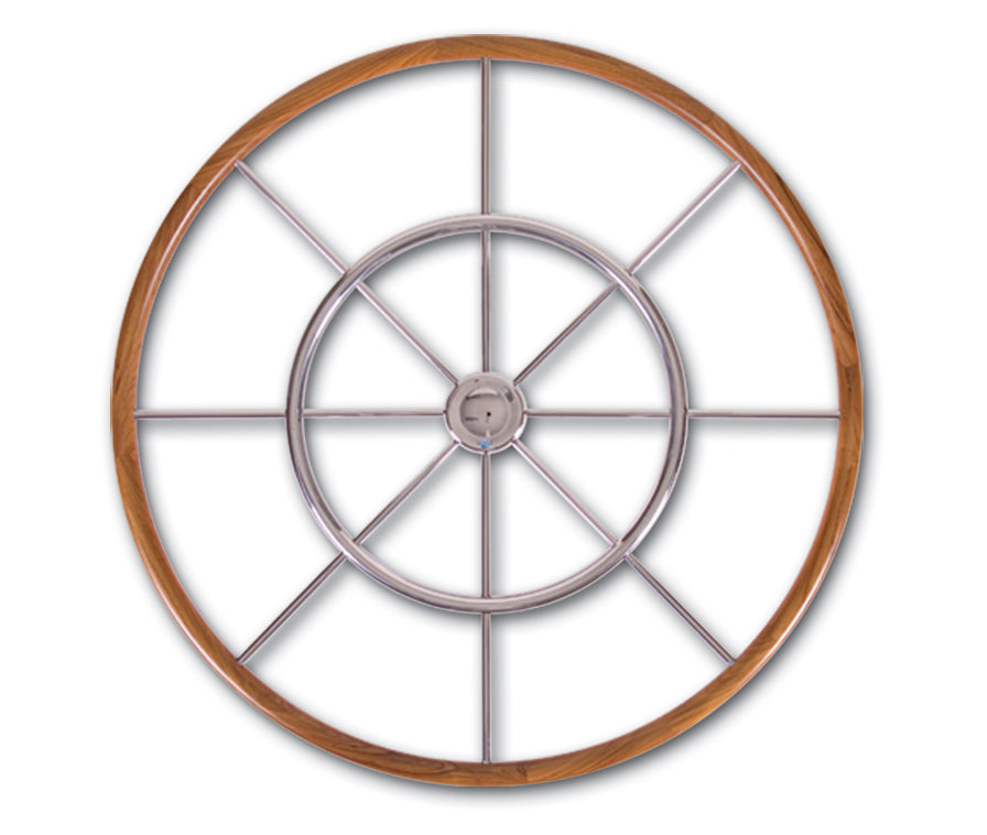 Stazo hoepelstuurwiel type 15 rvs/teak 100cm (1591)