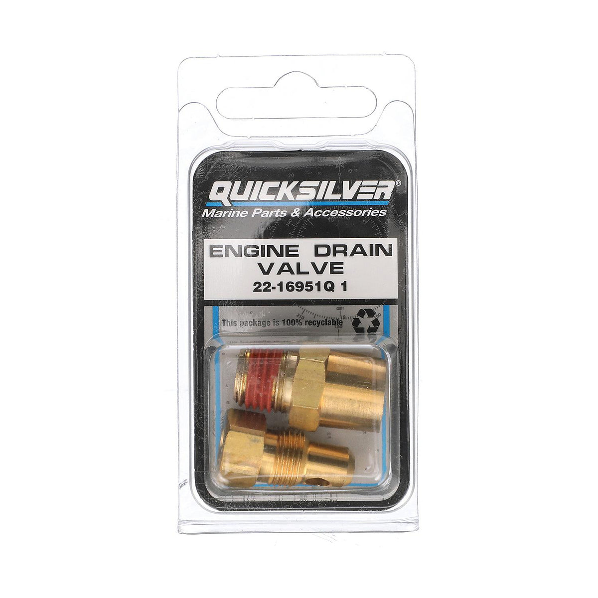 Mercury Quicksilver - Drain Plug - Fits MerCruiser Cylinder Blocks and Exhaust Manifolds - 22-16951Q1