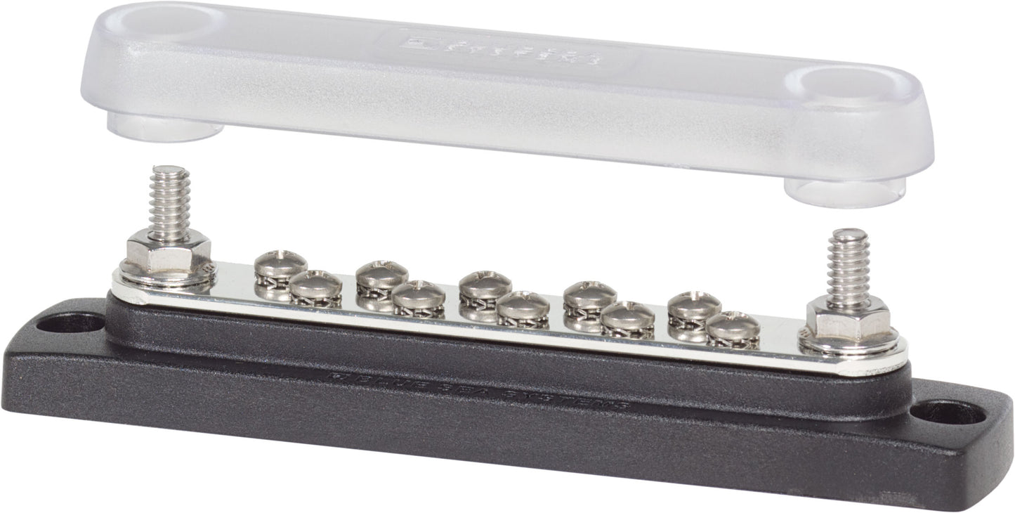 Blue Sea Systems busbar 10 gang common bus met deksel (2300-BSS)
