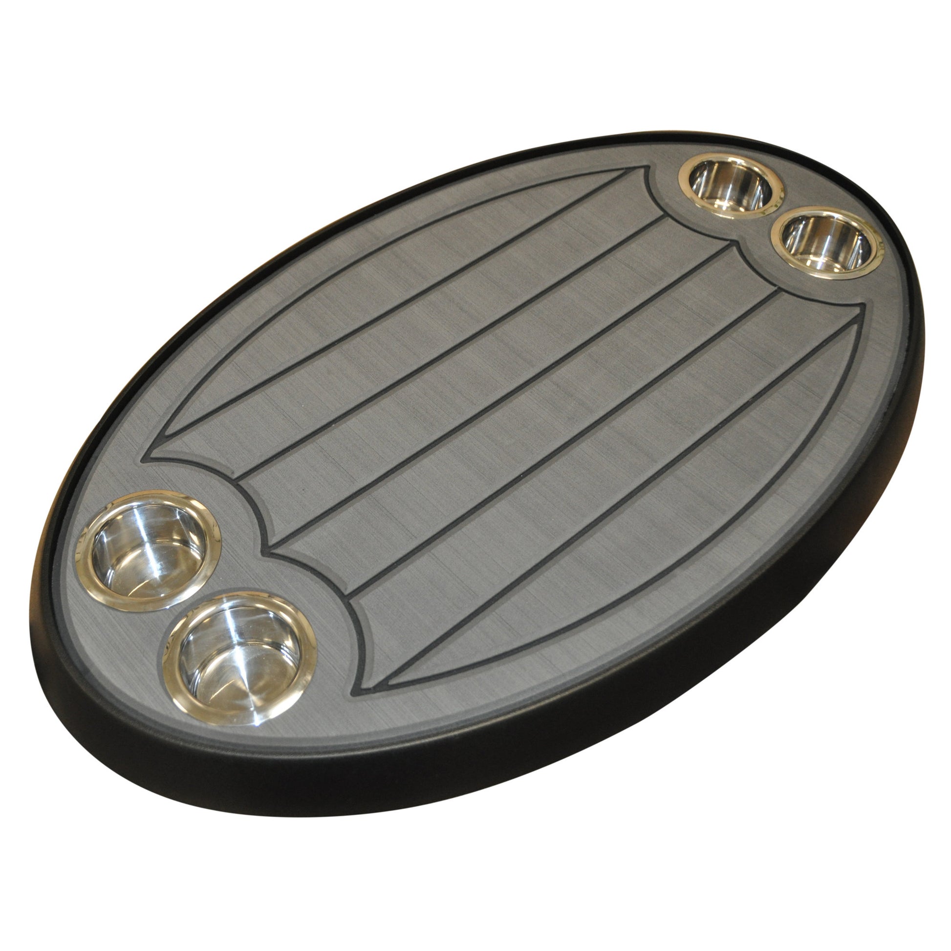 Hollex # Hollex tafelblad zwart Inleg donkergrijs 4 bekerhouders (243826)