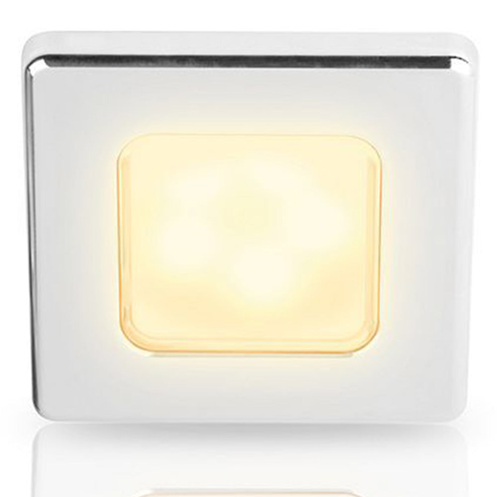 Hella EuroLED 75 inbouwspot vierkant 12V chroom met spread warm wit licht (2JA015 014-221)