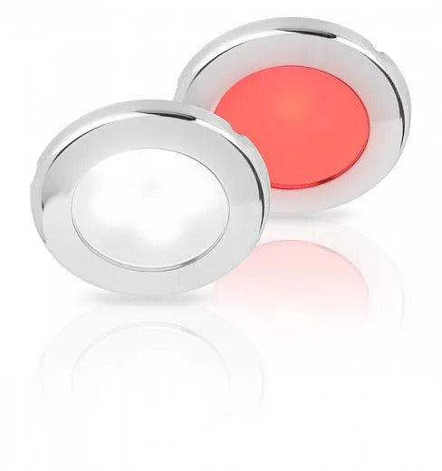 Hella EuroLED 75 inbouwspot 12V rvs met wit/rood licht schroefmontage (2JA015 247-021)