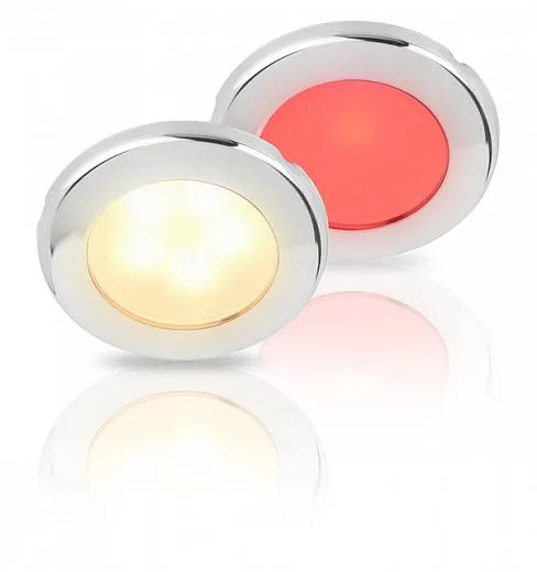 Hella EuroLED 75 inbouwspot 12V rvs met warm wit/rood licht schroefmontage (2JA015 247-121)