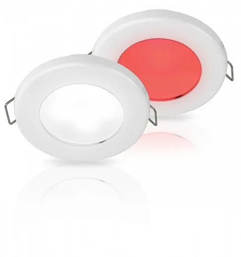 Hella EuroLED 75 inbouwspot 12V wit met wit/rood licht veermontage (2JA015 247-511)