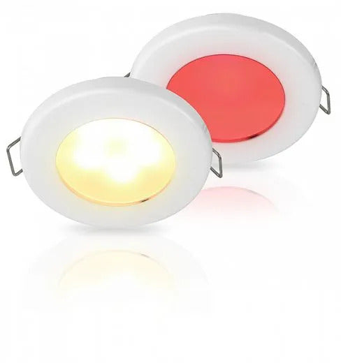 Hella EuroLED 75 inbouwspot 12V wit met warm wit/rood licht veermontage (2JA015 247-611)