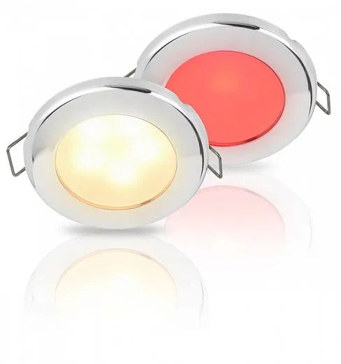 Hella EuroLED 75 inbouwspot 12V rvs met warm wit/rood licht veermontage (2JA015 247-621)