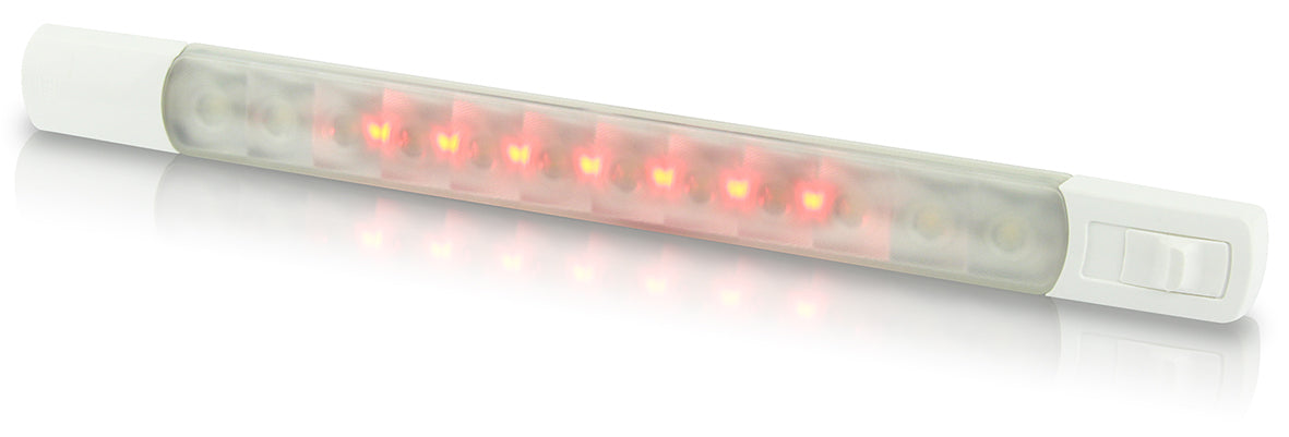 Hella surface strip lamp warm wit/rood 12V schakelaar (2JA958 121-101)