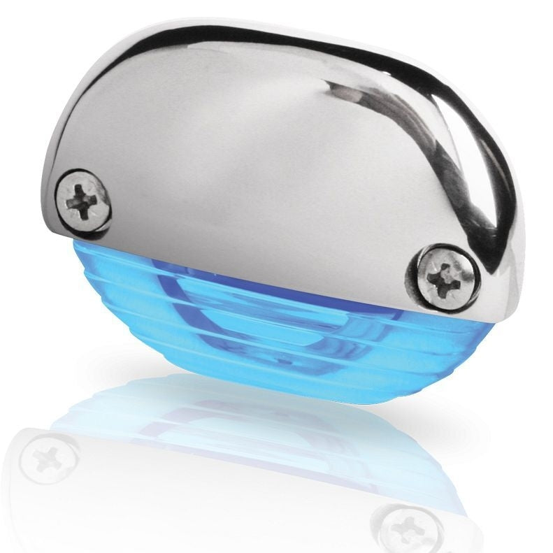 Hella LED traplamp 12/24V blauw/gepolijst rvs316 (2JA958 126-131)