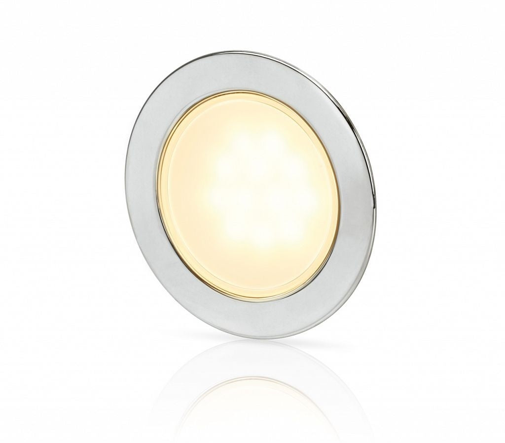 Hella Down light EuroLED 95 rond rvs met warm wit licht veerbevestiging (2JA958 340-021)