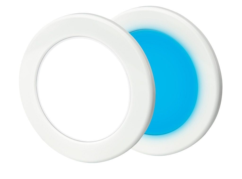 Hella EuroLED 95 down light rond wit met wit/blauw licht schroefbevestiging (2JA958 340-081)