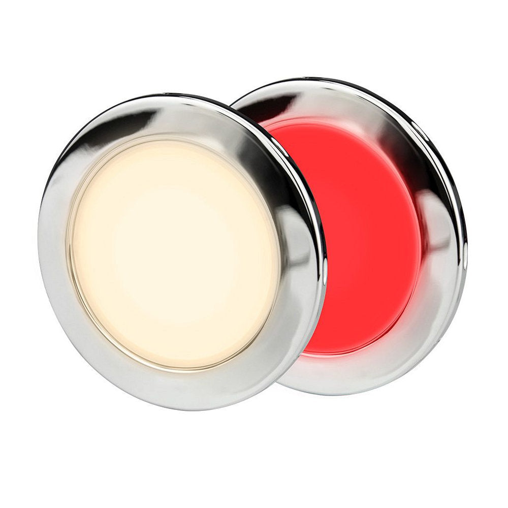 Hella EuroLED 95 down light rond rvs met warm wit/rood licht schroefbevestiging (2JA958 340-171)