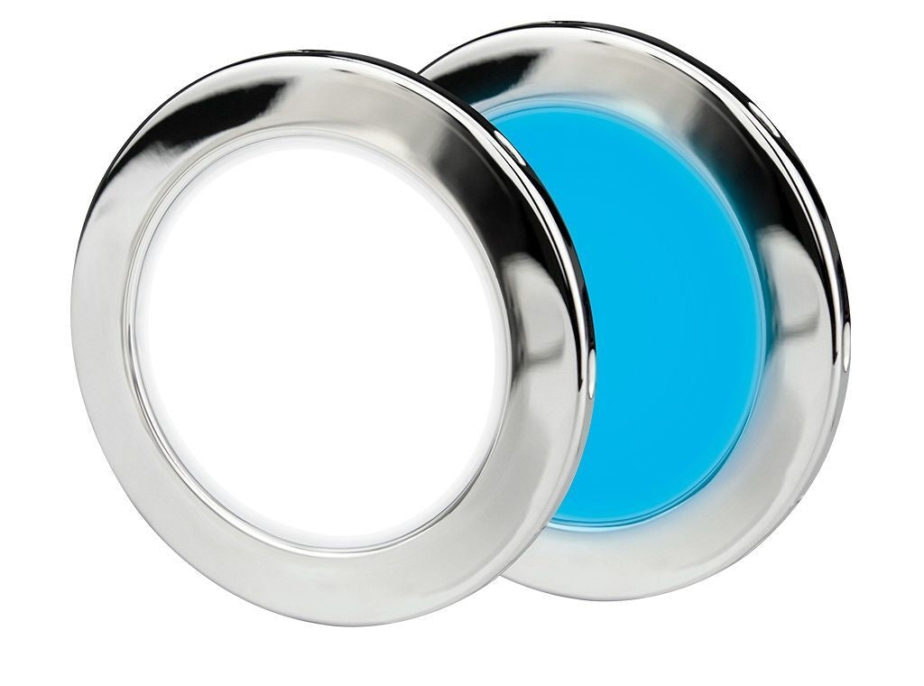 Hella EuroLED 95 down light rond rvs met wit/blauw licht schroefbevestiging (2JA958 340-181)