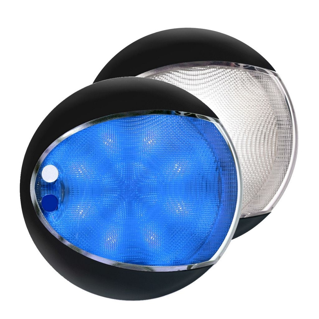 Hella EuroLED 130 Touch cabinelamp 9-33V zwart met wit/blauw licht (2JA959 951-111)