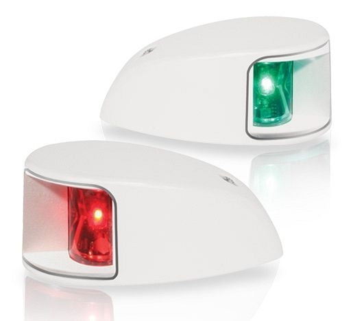 Hella NaviLED Compact lantaarnset stuurboord/bakboord wit dekmontage 9-33V / heldere lens / kabel 500mm (2LT980 620-911)