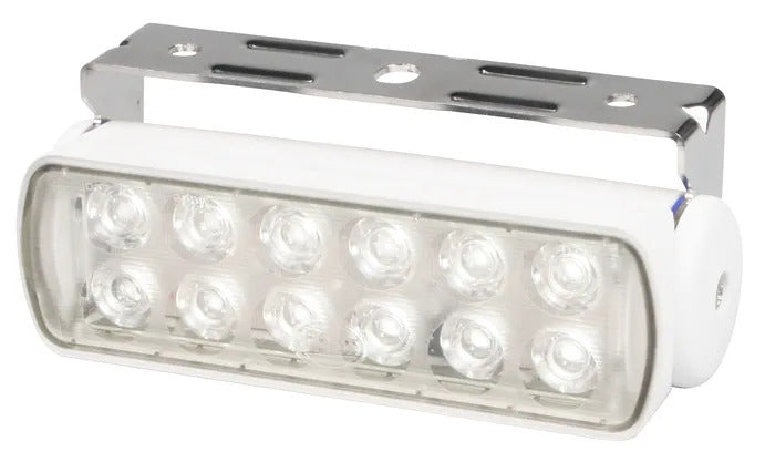 Hella Sea Hawk werklamp witte behuizing 12V wit licht/beugelbevestiging (2LT980 670-371)