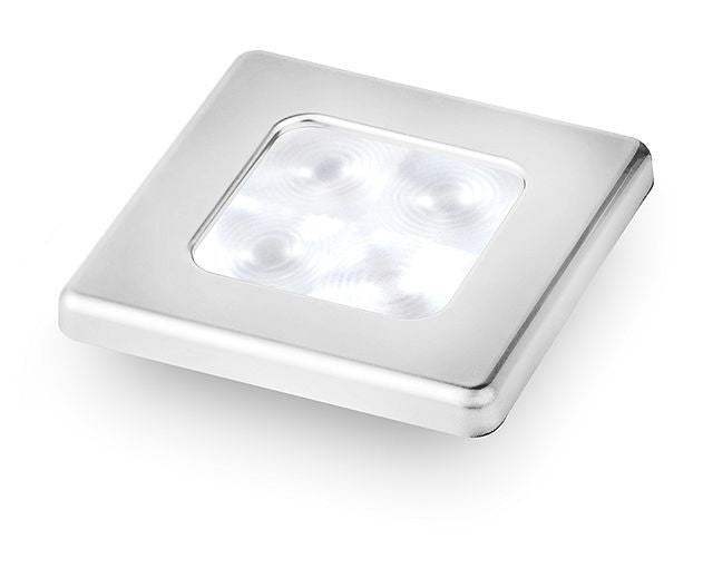 Hella LED courtesy lamp chroom vierkant 12V wit licht (2XT980 580-571)