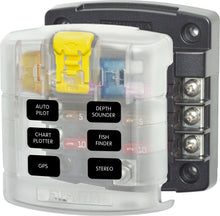 Blue Sea Systems zekeringblok ST-blade 6 circuits met afdekking (5028-BSS)