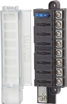 Blue Sea Systems zekeringblok ST-blade compact 8 circuits met afdekking (5046-BSS)